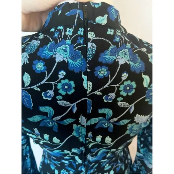 LN Motel Rocks Haria Bow Dress | from Topshop Asos Blue Floral Retro Grandmacore - Picture 7 of 10